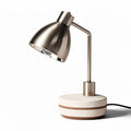 Metal desk lamp with adjustable arm and concrete base 25 x 15 x 40cm